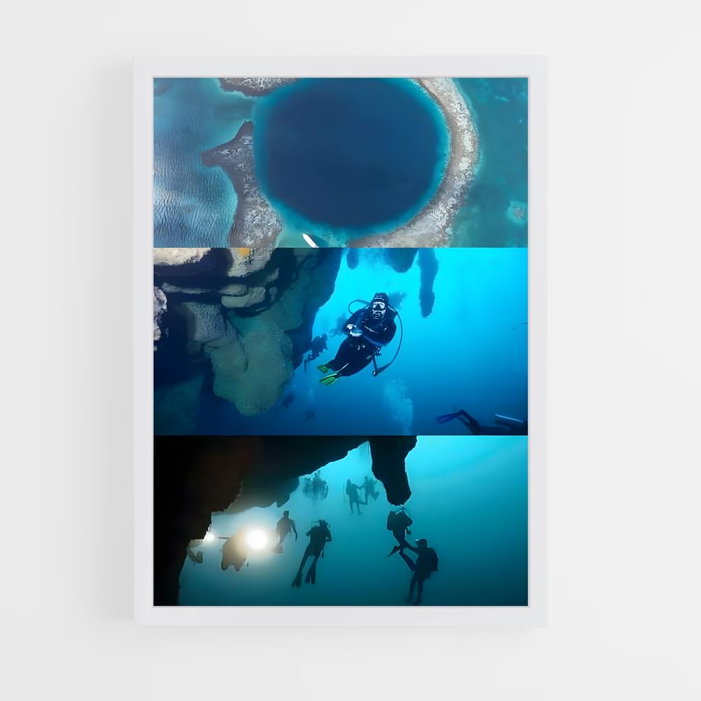 Poster Blue de hole belize – affiche Plongée sous-marine (vue 3)